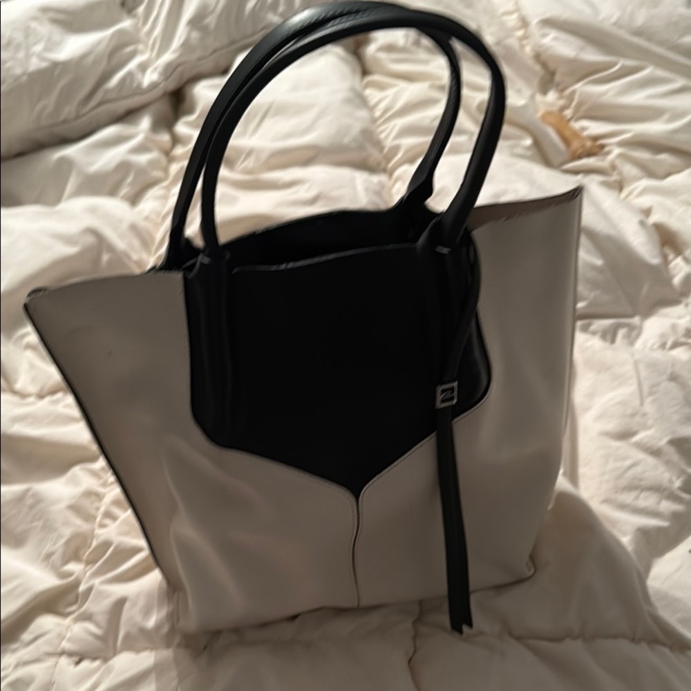 Chic Black and White Tote Bag